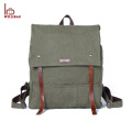 Trendy Traveling Leder Tag Rucksack Canvas Laptop Vintage Rucksack